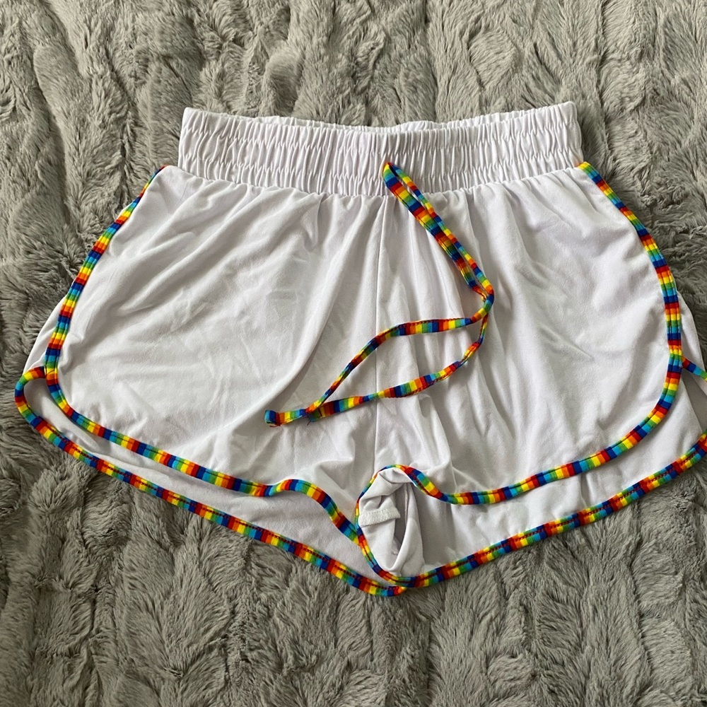 Five Below || Medium || Shorts || Rainbow & White